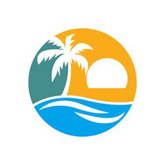 Beach logo icon design