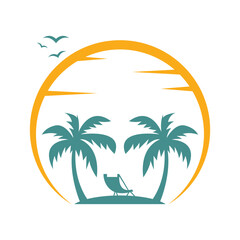 Beach logo icon design