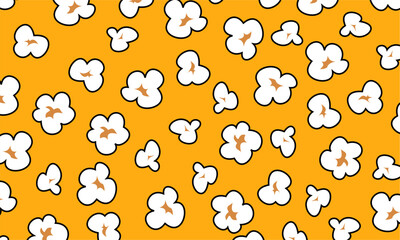 Popcorn seamless pattern. Cinema wallpaper, backdrop, print, food wrapper