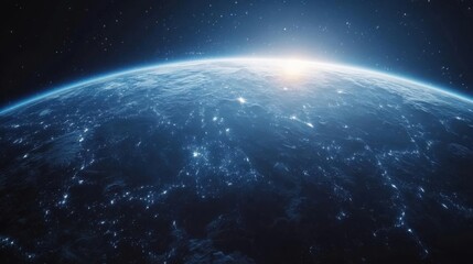 Earth from space showing the beauty of space exploration. 3D rendering