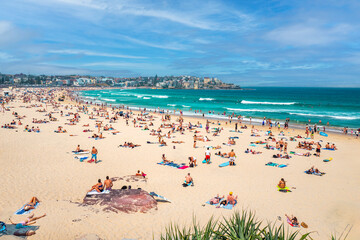 Bronte Beach with its clear waters is a small and popular recreational beach; for surfers and...