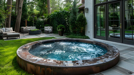 fountain in the garden