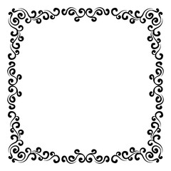 frame with classic ornament vector design