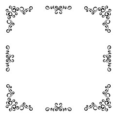 frame with classic floral ornament vector design