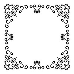 frame with floral ornament