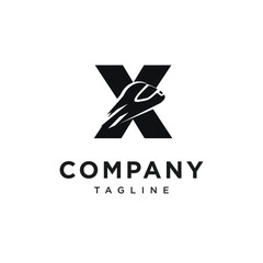 Obraz premium Letter X Racing Helm Logo Icon Vector