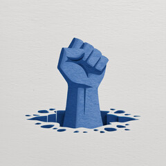 blue pencil drawing. Generative AI