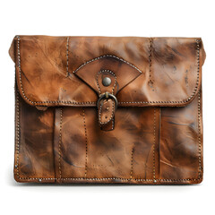 Leather Document Folder Isolated on Transparent or White Background, PNG