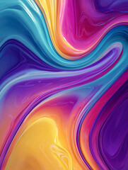 abstract colorful background with waves. Generative AI