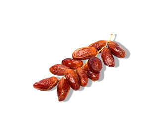 dates fruit on a branch, isolated on transparent background