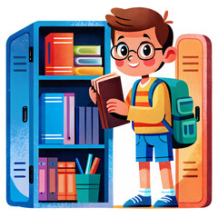 Locker Storage Moment Before School