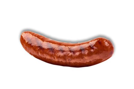 grilled sausage on transparent background