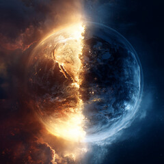 planet in space. Generative AI