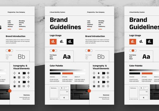 Black And Orange Guidelines Poster