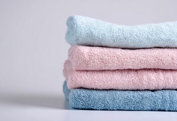 Stacked pastel-colored towels (1)
