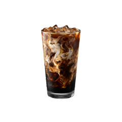 Iced Coffee with Cream Swirl in Glass