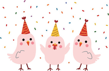 Party Birds Illustration