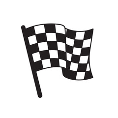 Black and white checkered racing flag icon representing victory and speed
