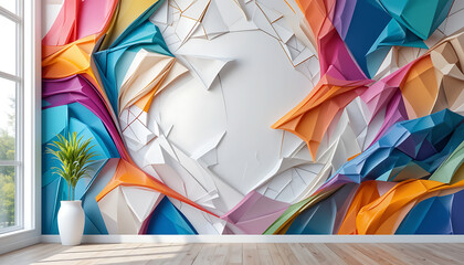 Modren abstract graphic wall desgin 