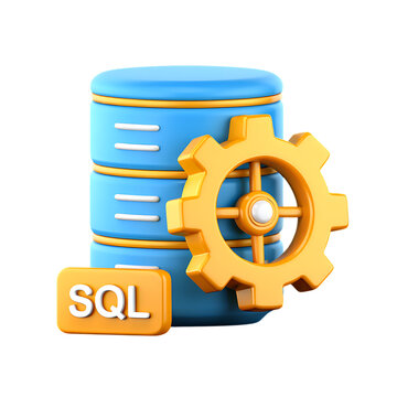 Modern 3D render illustrating core database management, SQL operations, and robust technology infrastructure for efficient data storage.
