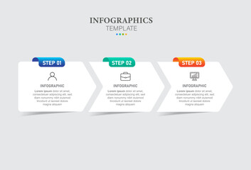 Vector infographic label template with icons. 3 options or steps. Infographics for business concept. Can be used for info graphics, flow charts, presentations, web sites, banners, printed materials.