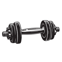 Classic dumbbell illustration featuring vintage art style depicting weightlifting equipment and fitness