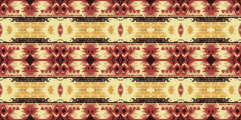 Navajo tribal vector seamless pattern. Native American ornament. Ethnic South Western decor style. Boho geometric ornament. Vector seamless pattern. Mexican blanket, rug. Woven carpet illustration