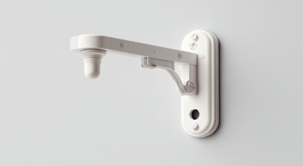 White wall-mounted arm, adjustable