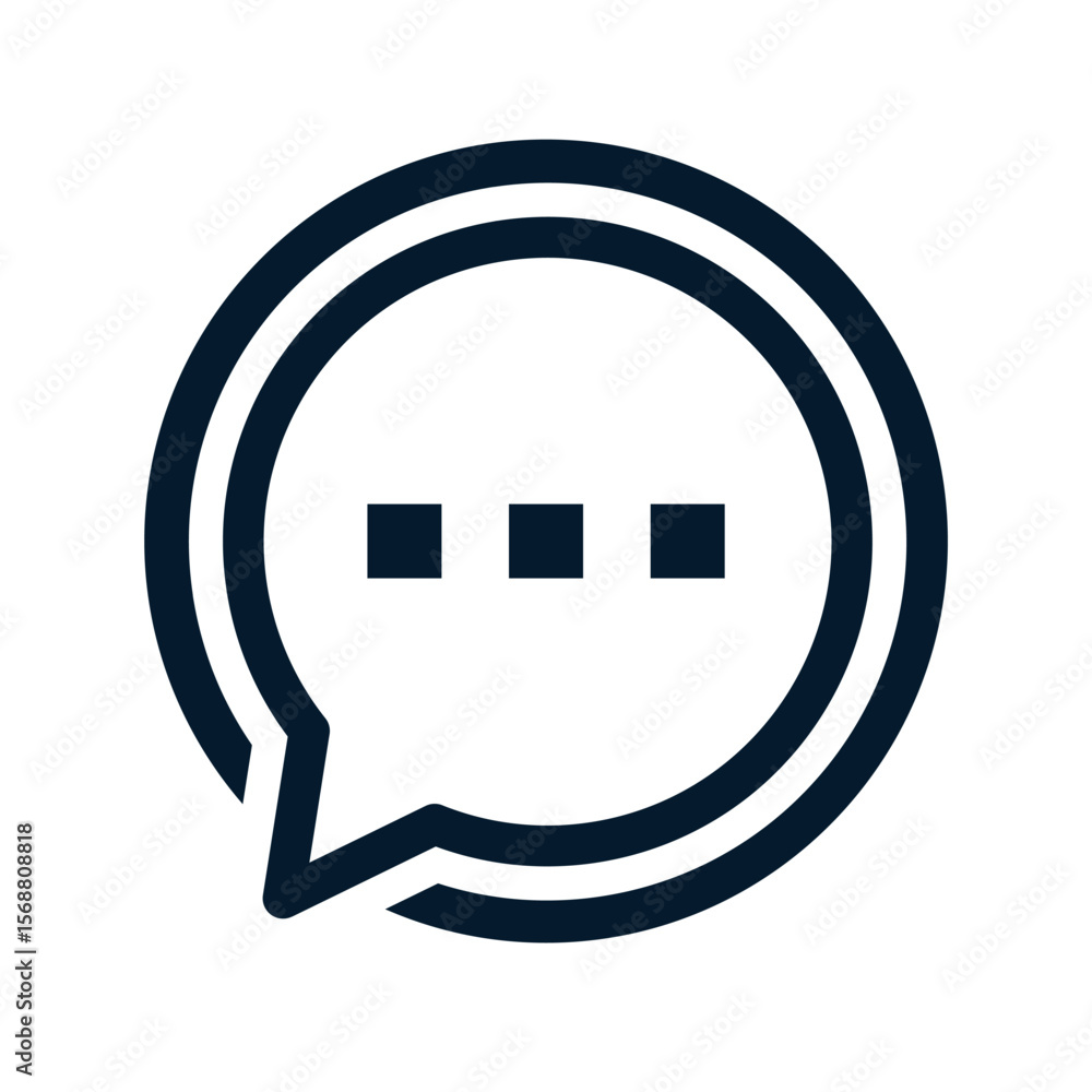 Poster speech bubble. chat button concept. vector linear icon isolated on white background.