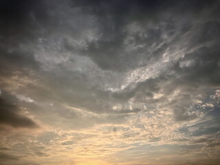 Dramatic Cloudscape Over West Lake, Hanoi at Dusk – Captivating Evening Sky & Golden Reflections, Vietnam