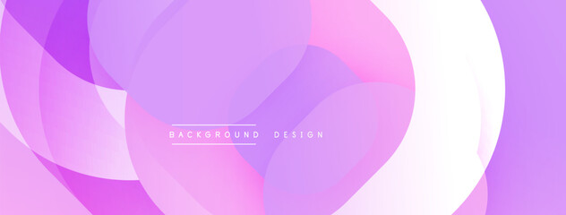 Abstract pink, purple gradients form overlapping circles. Modern design elements create dynamic visual texture. Minimalist aesthetic.