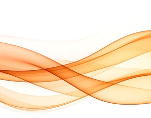 Abstract orange waves on white background
