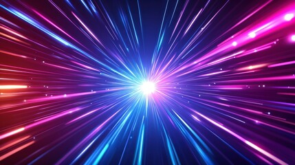 Abstract speed lines, vibrant colors, radiating outwards