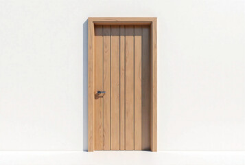 modern wooden door with vertical grain pattern