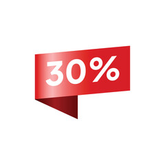 red percent sign