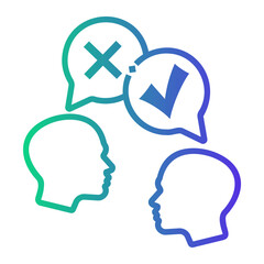 feedback Line Gradient Icon