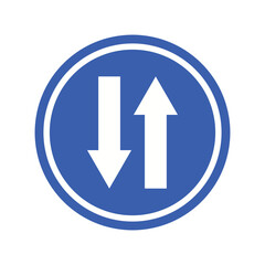 blue arrow sign