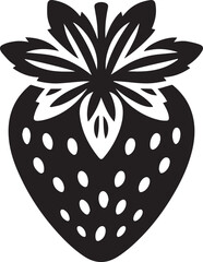 silhouette of a strawberry vector, strawberry illustration, strawberry vector
