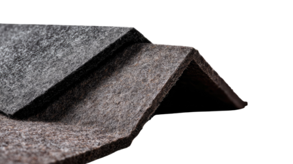 Textured Roofing Material: Close-up shot of textured roofing material, illustrating its structural design and aesthetic appeal. Featuring detailed patterns and earthy tones.