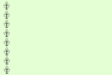 Minimal eco line icons in vertical layout on pastel green background, perfect for UI or web design.