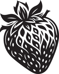 silhouette of a strawberry vector, strawberry illustration, strawberry vector