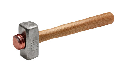 Copper Faced Hammer: A sturdy, high-quality hammer with a copper face and a light wood handle, ideal for various applications requiring precision and control.