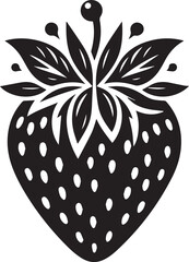 silhouette of a strawberry vector, strawberry illustration, strawberry vector