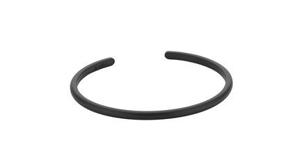 Black metal bracelet isolated on white background