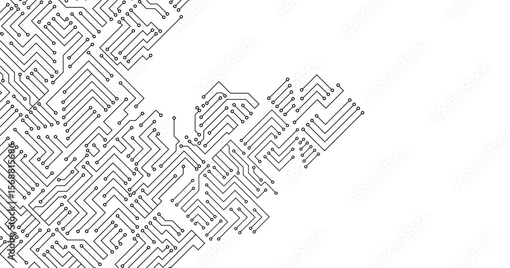 Poster Circuit technology background with copy space for text. 
