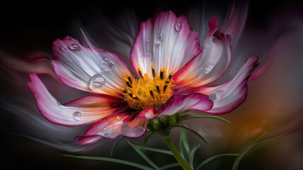 Groovy Flower created with Generative AI Technology, ai, generative