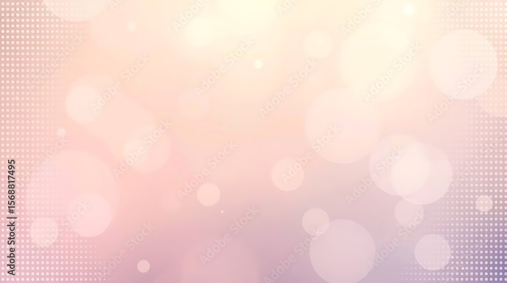 Poster abstract blurred pastel circles with dot grid gradient background design