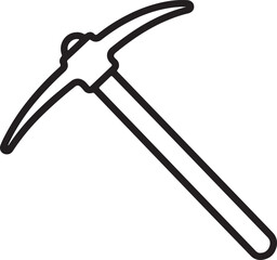 Black and white pickaxe tool digging mining