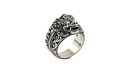 Ornate metal ring with intricate design
