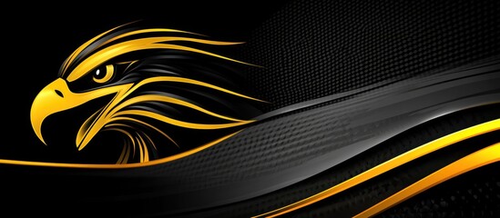 Striking golden eagle design on a luxurious textured dark background